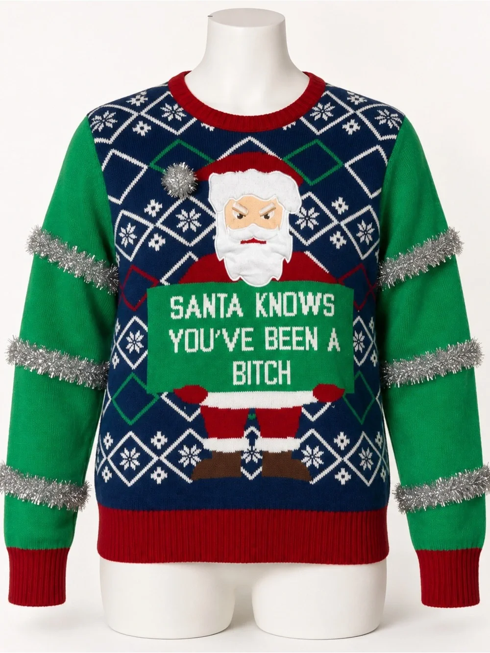 Spencer’s Light-Up Santa Ugly Christmas Sweater XL NWT